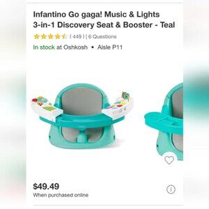 Infantino Seat - Music and lights 3in1 booster